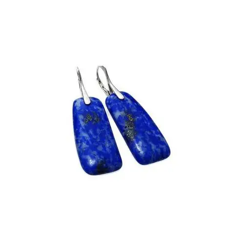 Lapis Lazuli Naturalne Piękne Kolczyki Srebro