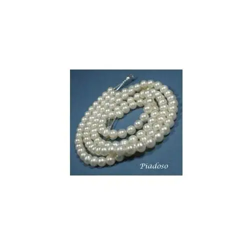 Arande Naturalne perły białe naszyjnik srebro