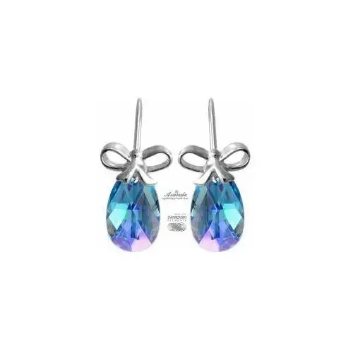 Arande Nowe swarovski śliczne kolczyki aqua srebro