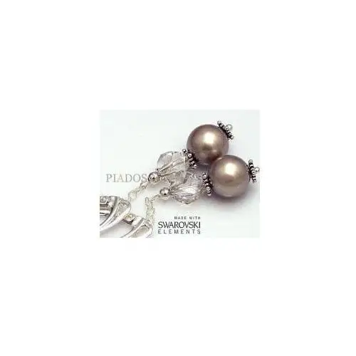 Piękne kolczyki srebro perły swarovski Arande