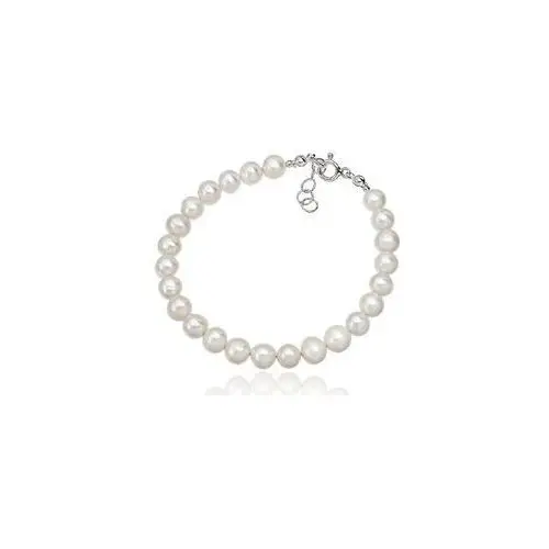 Prawdziwe perły białe piękna bransoletka srebro Arande