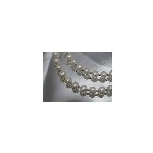 Prawdziwe perły białe w srebrze naszyjnik Arande