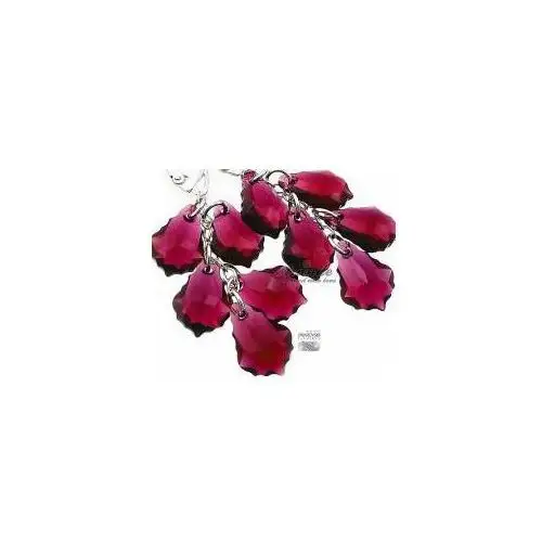 SWAROVSKI długie kolczyki RUBY BAROQUE SREBRO,37