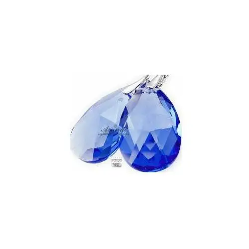 Arande Swarovski duże kolczyki medium sapphire srebro