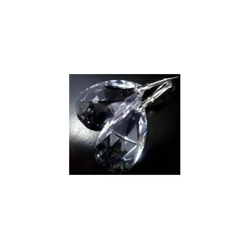 SWAROVSKI HOLOGRAM 28mm kolczyki SREBRO Crystal, kolor szary
