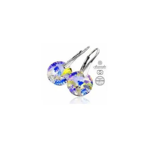 SWAROVSKI kolczyki AURORA CRYSTAL SREBRO, kolor szary