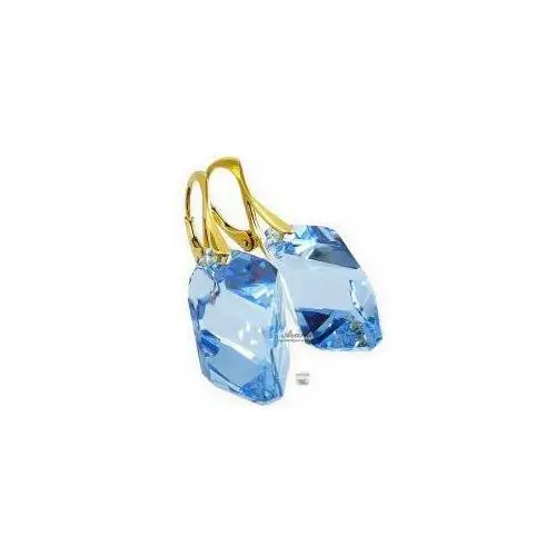 Swarovski kolczyki LIGHT SAPPHIRE ZŁOTE SREBRO,58