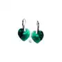 Arande Swarovski kolczyki serca emerald srebro certyfikat Sklep