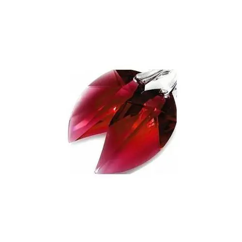 Arande Swarovski kolczyki wisiorek ruby leaf certyfikat