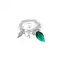 Swarovski ozdobna bransoletka emerald leaf srebro Arande Sklep