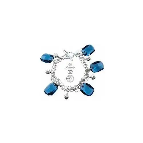 SWAROVSKI piękna bransoletka DENIM BLUE SREBRO, kolor niebieski