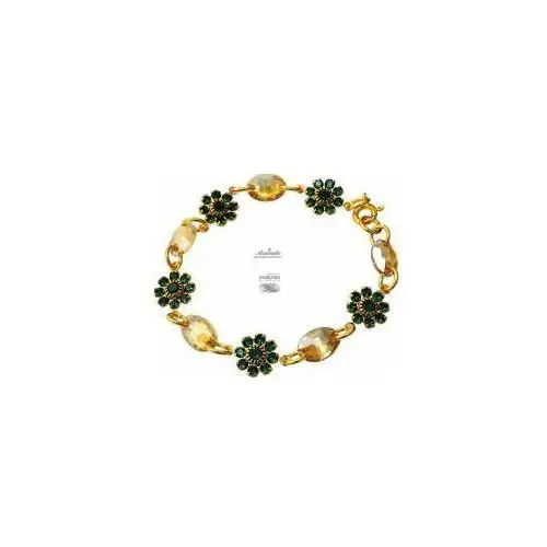 Swarovski piękna bransoletka emerald gold feel Arande