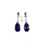 SWAROVSKI PIĘKNE KOLCZYKI VOLCANO AMETHYST SREBRO,44 Sklep