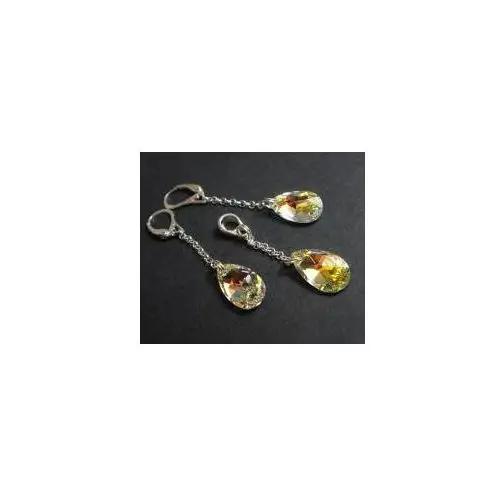 SWAROVSKI piękny komplet SREBRO kryształy AURORA,42