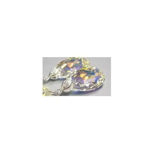 SWAROVSKI piękny komplet+łańcuszek 28mm AB,50