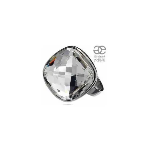 Arande Swarovski piękny pierścionek crystal square srebro