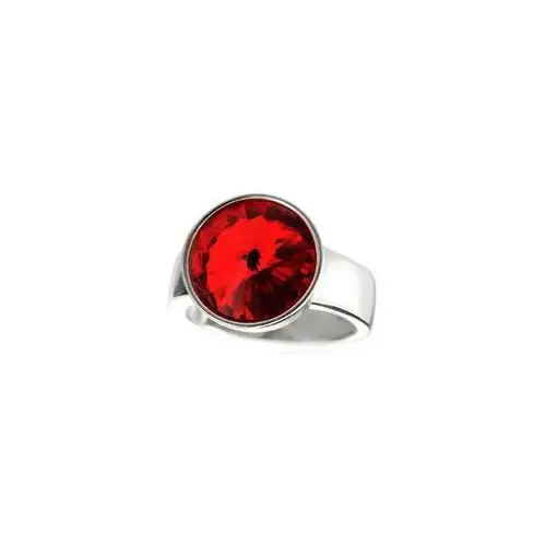SWAROVSKI piękny pierścionek czerwony PARIS SIAM SREBRO, kolor czerwony