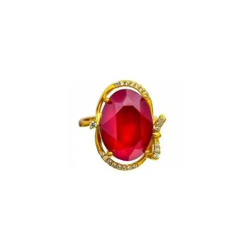 SWAROVSKI przepiękny pierścionek ROYAL RED GOLD ZŁOTE SREBRO, 700838