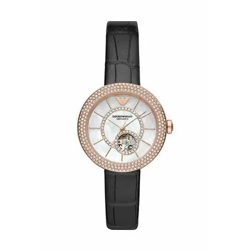 Emporio zegarek damski kolor czarny Armani
