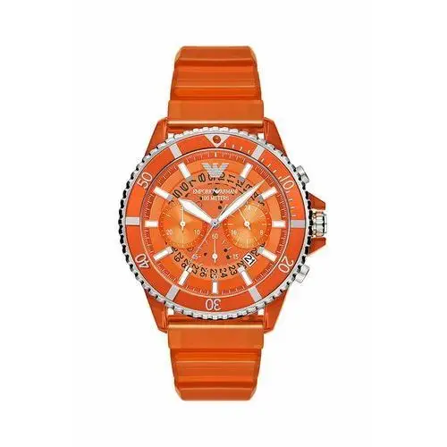 Armani Emporio zegarek męski kolor pomarańczowy