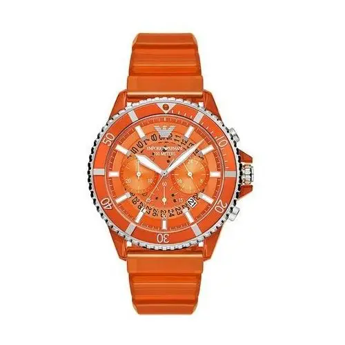 Armani Emporio zegarek męski kolor pomarańczowy 2