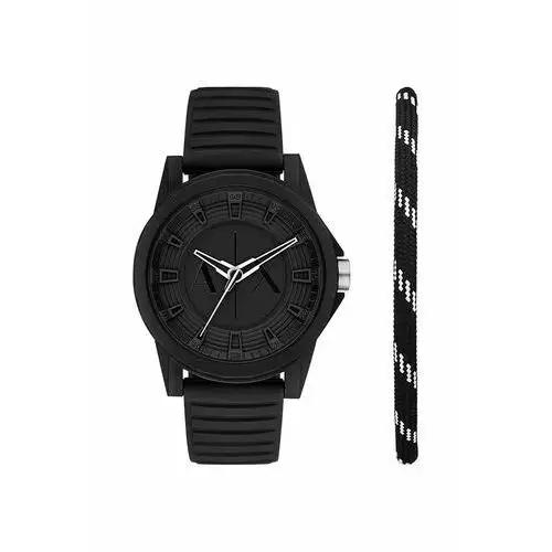 Armani Exchange zegarek i bransoletka kolor czarny AX7159SET