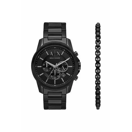 Armani Exchange zegarek męski kolor czarny AX7153SET