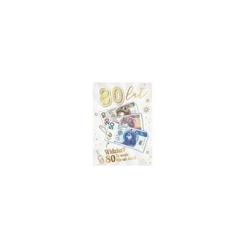 Karnet urodziny 80 b6 z kop as gm-1021 fol Armin style