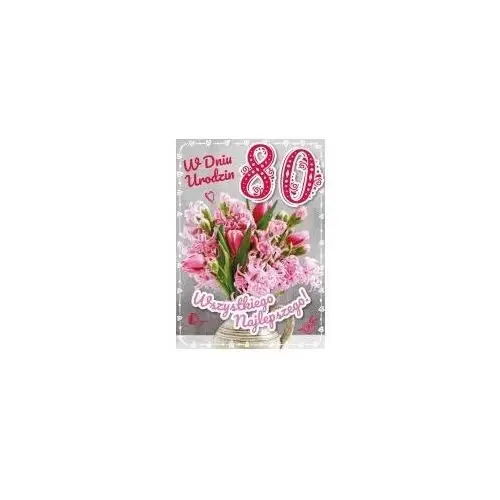 Karnet urodziny 80 b6 z kop as gm-1031 fol Armin style