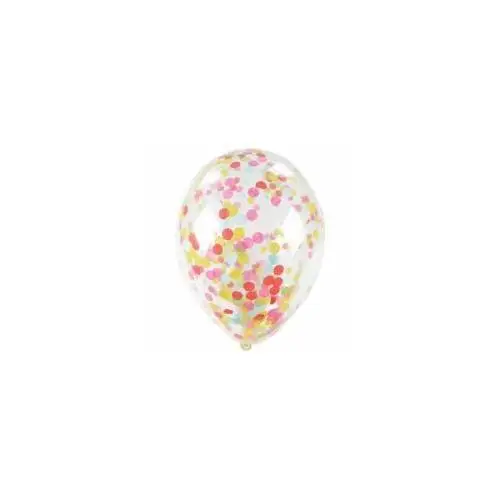 Arpex balon 30 cm z konfetti przeźroczysty kolorowy 30 cm 5 szt