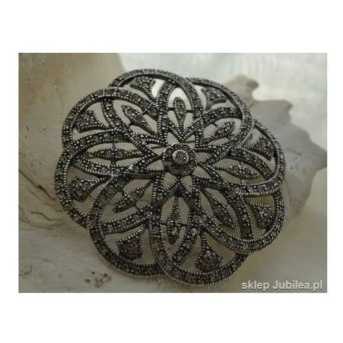 Balerina - srebrna brosza z kryształami