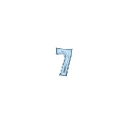 Balon foliowy cyfra 7 pastelowa niebieska 86cm