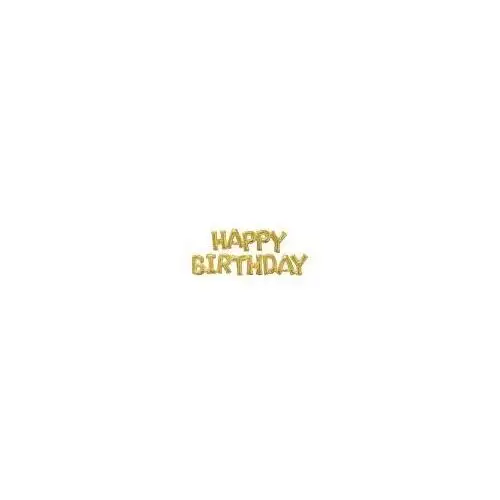 Balon foliowy Happy Birthday złoty