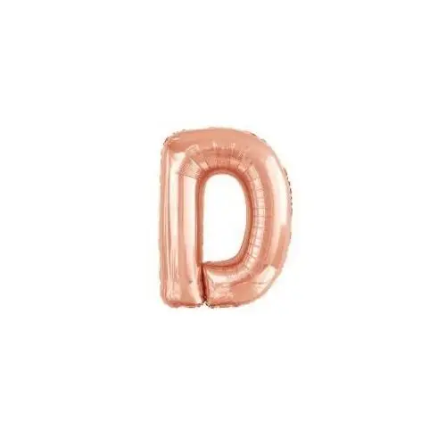 Balon foliowy litera D różowe złoto 62x86cm