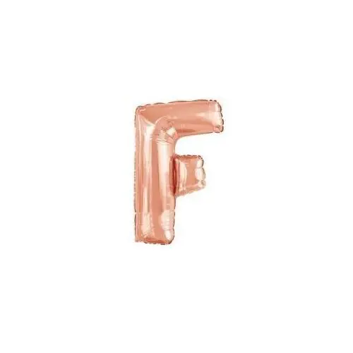 Balon foliowy litera F różowe złoto 54,5x86cm