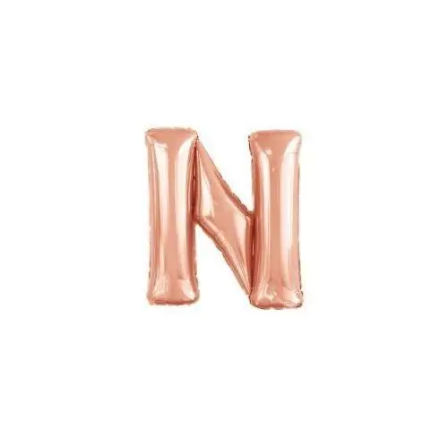 Balon foliowy litera N różowe złoto 79x86cm
