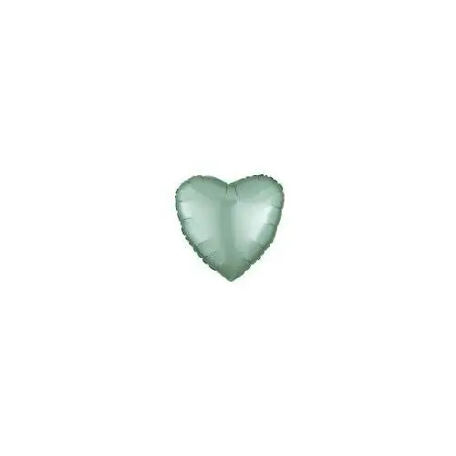 Balon foliowy Lustre Mint Green serce luzem 43cm