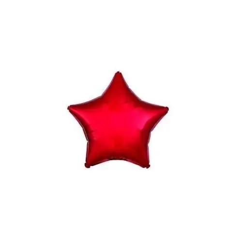 Balon foliowy metalik czerwony gwiazda luzem 48cm