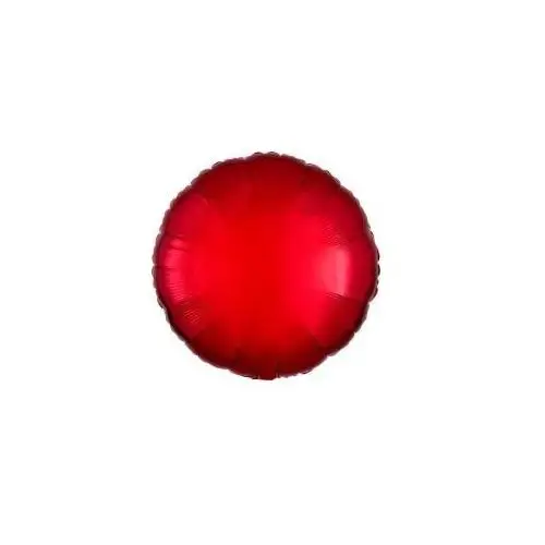 Balon foliowy metalik czerwony okrągły luzem 43cm