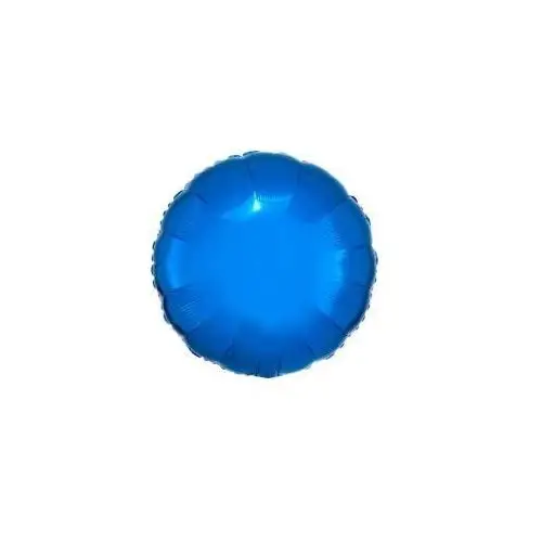 Balon foliowy metalik niebieski okrągły luzem 43cm