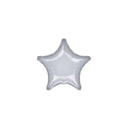Balon foliowy metalik srebrny gwiazda 48cm