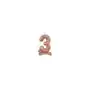 Balon foliowy mini cyfra 3 na stojaku różowe złoto Sklep