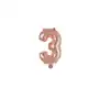 Balon foliowy mini cyfra 3 różowe złoto 25x40cm Sklep