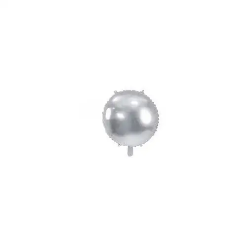 Balon foliowy okrągły pastylka 59 cm srebrny