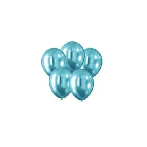 Balony z efektem chromu niebieskie 30cm 5szt