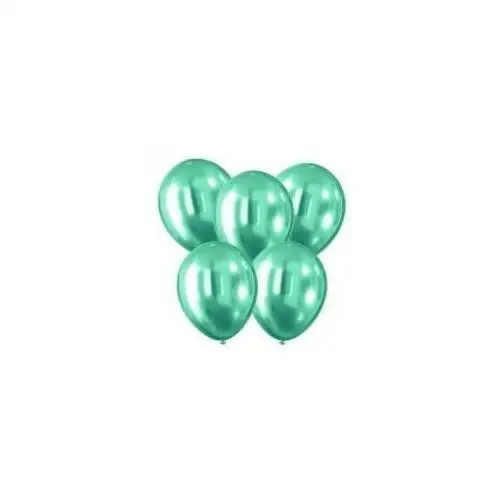 Balony z efektem chromu zielone 30cm 5szt