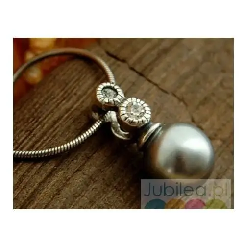 BAOBAB - srebrny wisiorek z perła i cyrkoniami, kolor biały