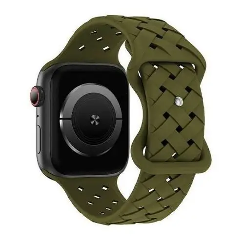 Beline do Apple Watch Silicone Woven 38/40/41mm (oliwkowy)