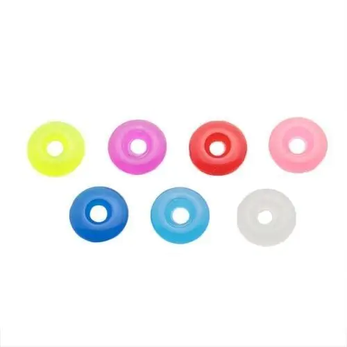Biżuteria e-shop Akrylowe kolorowe kółko na piercing - zawieszka na sztangę - kolor: przeźroczysty