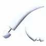 Biały akrylowy fake expander do ucha - lśniący wygięty szpic - Wymiary: 6 mm x 53 mm Sklep